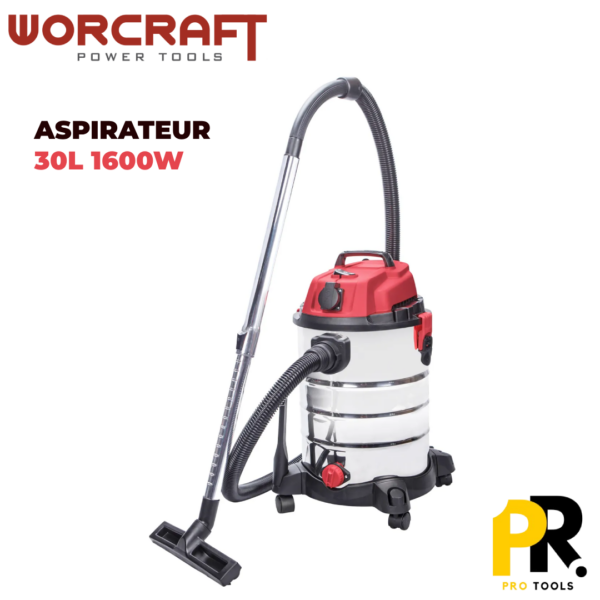ASPIRATEUR 30L 1600W WORCRAFT | VC16-30L الة شفط الغبار