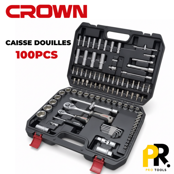CAISSEDOUILLE1_2_100PCSCROWN_CPHSW-XB100.png CAISSE DOUILLE 1/2" 100PCS CROWN | CPHSW-XB100 علبة مفاتيح