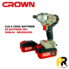 CLEACHOCBATTCROWN.png BOULONNEUSE CLE A CHOC BATTERIE 20V 4.0AH 350N.M CROWN | CT22050HX-4 آلة فك البراغي ببطارية