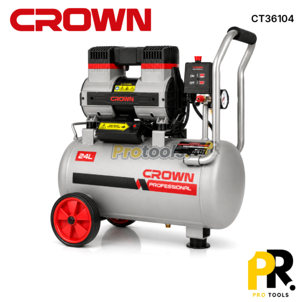 COMPRESSEURSILENTIEUX24LT750WCROWN_CT361042PROTOOLS.png COMPRESSEUR SILENTIEUX 24LT 750W CROWN | CT36104 ضاغط هواء