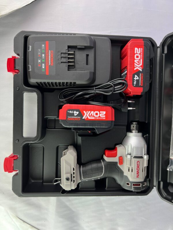 CT22050HX-4_4.jpg BOULONNEUSE CLE A CHOC BATTERIE 20V 4.0AH 350N.M CROWN | CT22050HX-4 آلة فك البراغي ببطارية