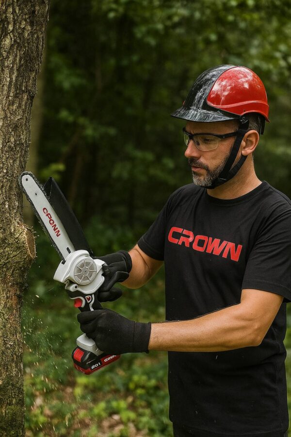 CT29023XS-2-2.jpg MINI SCIE A CHAINE 8'POUCE 20CM 20V 2.0AH BRUSHLESS CROWN | CT29023XS-2 BMC منشار خشب بطارية