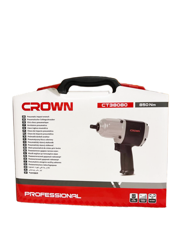 BOULONNEUSE CLE A CHOC PNEUMATIQUE 850N.M 1/2' CROWN | CT38080 مفك البراغي بالضغط