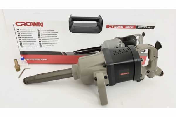 CT38116-2.png BOULONNEUSE CLE CHOC PNEUMATIQUE LOURD 1″ 3200 N.M CROWN | CT38116 آلة فك البراغي بالضغط