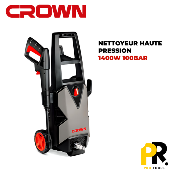 NETTOYEUR HAUTE PRESSION 100BAR 1400W CROWN | CT42020 جهاز التنظيف بالضغط العالي