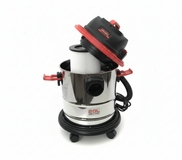 ASPIRATEUR WATER & DRY ET SOUFFLEUR ELECTRIQUE 20L 1000W CROWN | CT42046 مكنسة كهربائية