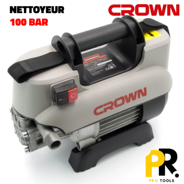 CT42056.png NETTOYEUR HAUTE PRESSION PORTATIF 100BAR 1400W CROWN | CT42056 جهاز التنظيف المحمول بالضغط العالي