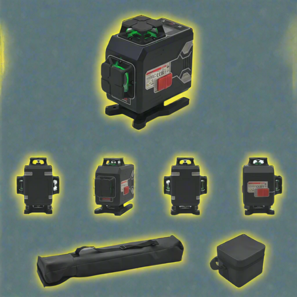 NIVEAU LASER 4D 16 LIGNES AVEC PERCHE 5M CROWN | CT44150