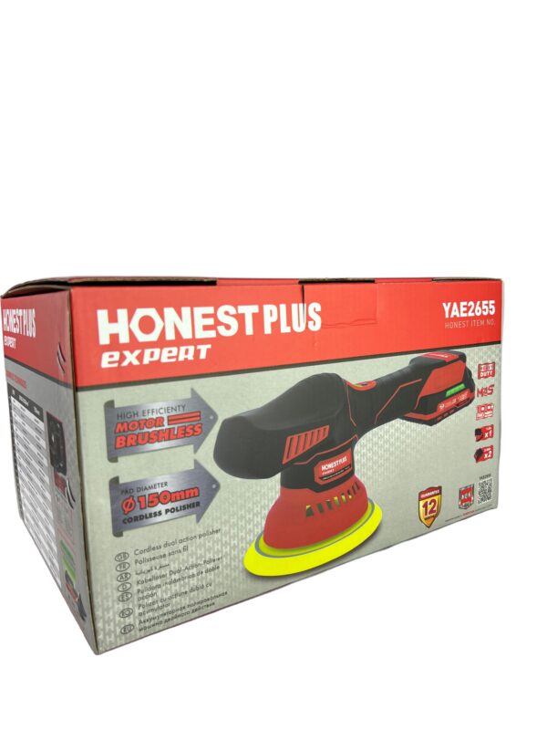 IMG_2959.jpg PONCEUSE POLISSEUSE 150MM 4500RPM 20V 2.0AH HONESTPLUS | YAE2655 آلة التلميع بالبطارية