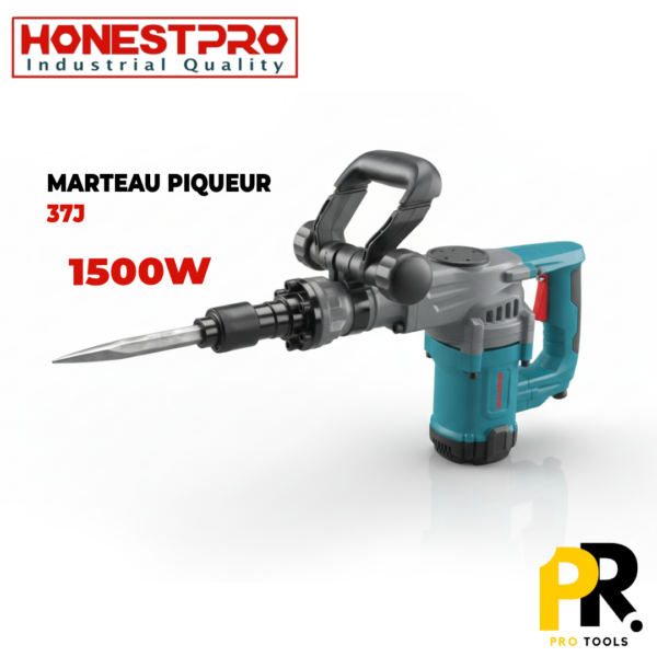 MARTEAU PIQUEUR ELECTRIQUE 1500W 37J HONESTPRO | YAE2497 المطرقة الكهربائية