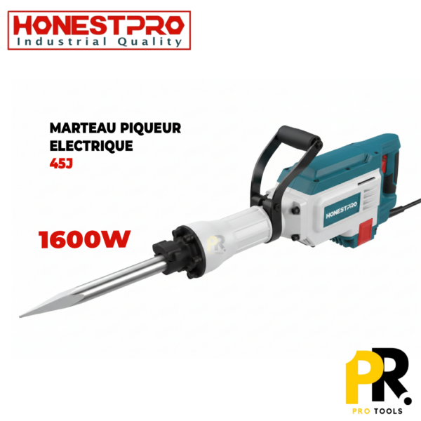 MARTEAU PIQUEUR ELECTRIQUE 1600W 45J HONESTPRO | YAE2238 المطرقة الكهربائية