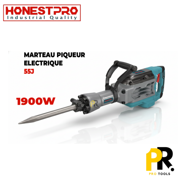 MARTEAU PIQUEUR ELECTRIQUE 1900W 55J HONESTPRO | YAE2279 المطرقة الكهربائية