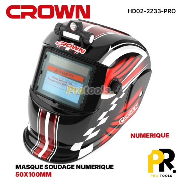 MASQUESOUDAGENUMERIQUECROWN_HD02-2233-PRO1PROTOOLS.png MASQUE SOUDAGE NUMERIQUE CROWN | HD02-2233-PRO قناع تلحيم