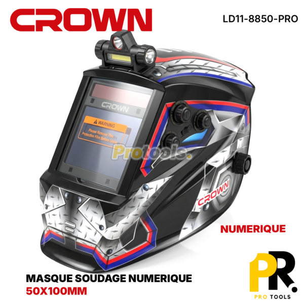 MASQUESOUDAGENUMERIQUECROWN_LD11-8850-PRO1PROTOOLS.png MASQUE SOUDAGE NUMERIQUE CROWN | LD11-8850-PRO قناع تلحيم