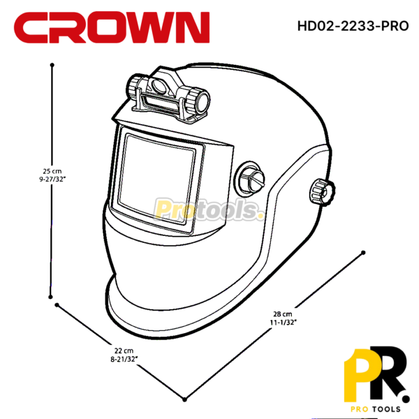 MASQUE SOUDAGE NUMERIQUE CROWN | HD02-2233-PRO قناع تلحيم