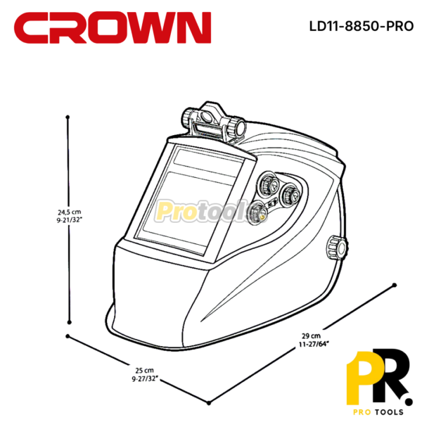 MASQUE SOUDAGE NUMERIQUE CROWN | LD11-8850-PRO قناع تلحيم