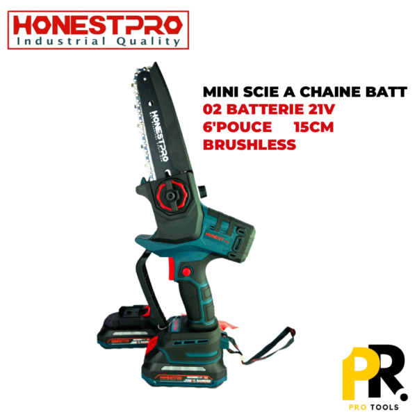 MINISCIEACHAINEHPRO21V.png MINI SCIE A CHAINE 6'POUCE 15CM 21V 2.0AH HONESTPRO | YAE2664 منشار الخشب الصغير