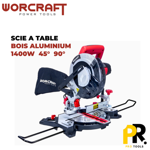 SCIE A ONGLET ELECTRIQUE 1400W 210MM 45 DEGREE WORCRAFT | MST14-210 الة تقطيع الخشب والالمنيوم