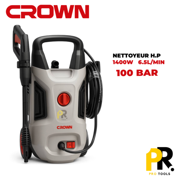 NETTOYEUR HAUTE PRESSION 100BAR 1400W CROWN | CT42089 جهاز التنظيف بالضغط العالي