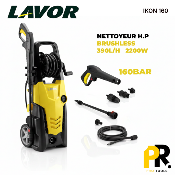 NETTOYEUR HAUTE PRESSION 160BAR 2200W BRUSHLESS LAVOR | IKON160 جهاز التنظيف بالضغط العالي