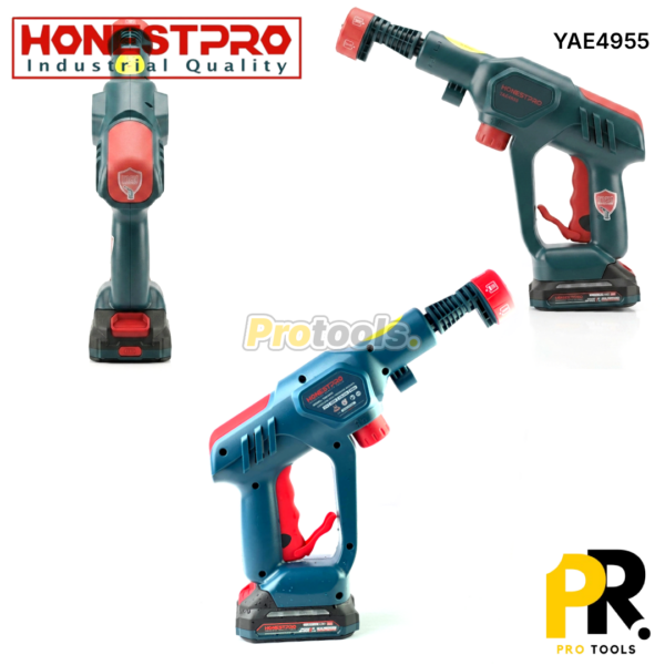 NETTOYEUR HAUTE PRESSSION BATTERIE 21V 2.0AH 45BAR HONESTPRO | YAE4955 جهاز غسل السيارات ببطارية