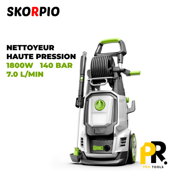 NETTOYEUR HAUTE PRESSION 140BAR 1800W SKORPIO | LT407G-1800B جهاز التنظيف بالضغط العالي