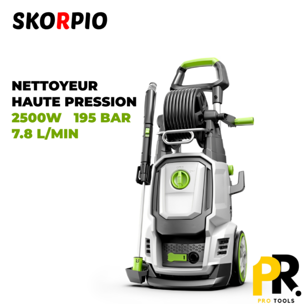 NETTOYEUR HAUTE PRESSION 195BAR 2500W SKORPIO | LT707G-2500B جهاز التنظيف بالضغط العالي