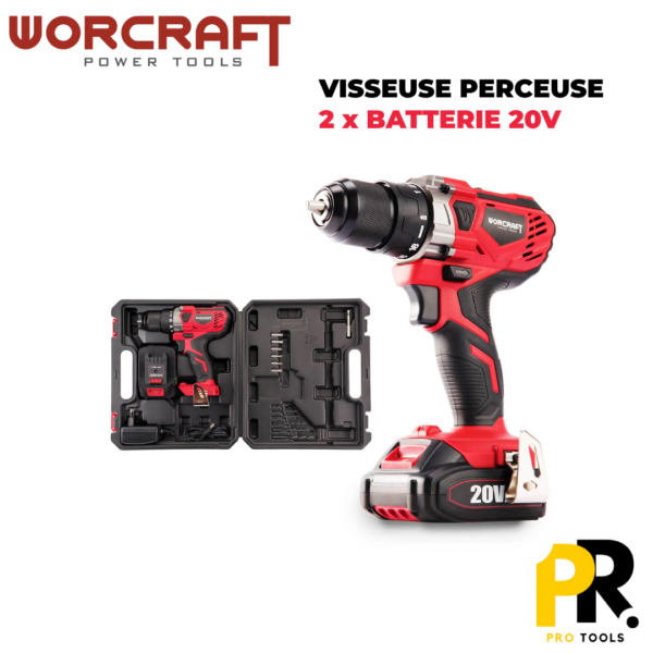 VISSEUSE PERCEUSE 20V WORCRAFT | CD-S20LiWB الة فك البراغي