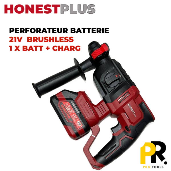 MARTEAU PERFORATEUR A BATTERIE 21V BRUSHLESS HONESTPLUS | YAE6130 مطرقة ثقب وحفر لاسلكية