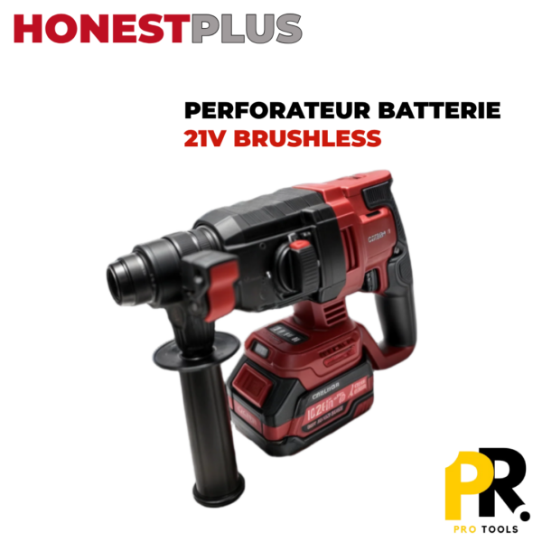 MARTEAU PERFORATEUR A BATTERIE 21V BRUSHLESS HONESTPLUS | YAE6130 مطرقة ثقب وحفر لاسلكية