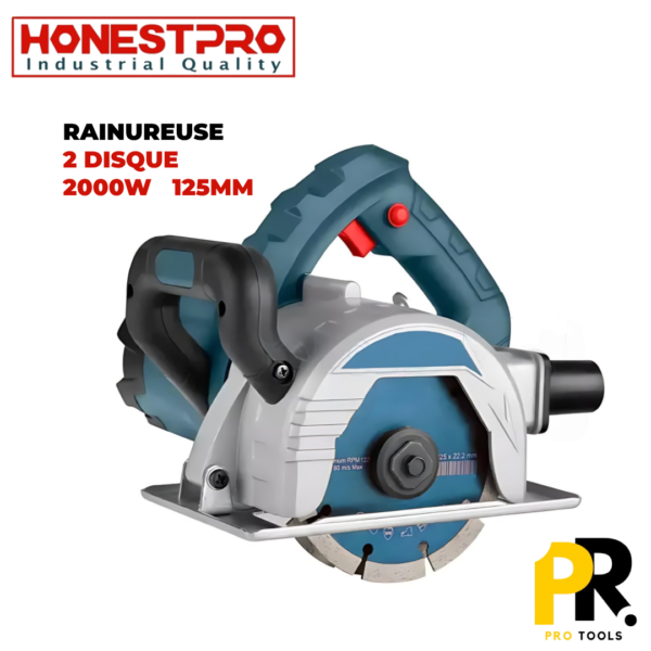 RAINUREUSE ELECTRIC 2 DISQUES 125MM 2000W HONESTPRO | YAE2818  آلة شق الجدران