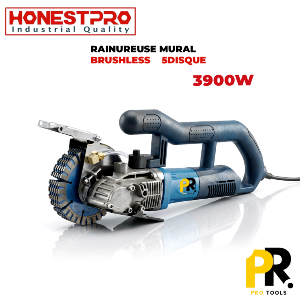 RAINUREUSE MURAL 5 DISQUES 3900W 133MM BRUSHLESS HONESTPRO | YAE4522 آلة شق الجدران