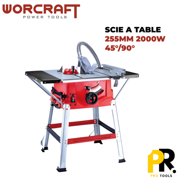 SCIE A TABLE 255MM 45°/90° 2000W WORCRAFT | TS-2000  منشار طاولة كهربائي