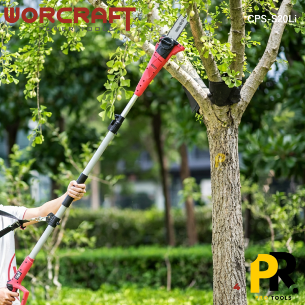 SCIE A CHAINE A BRAS 20V 4.0AH 2.7M BRUSHLESS WORCRAFT | CPS-S20Li منشار عمودي