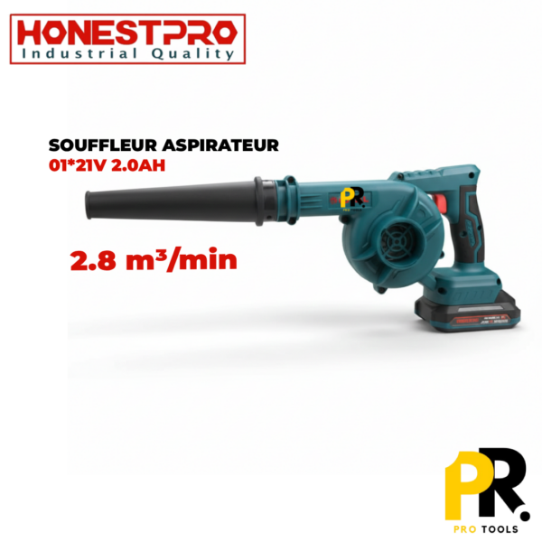 SOUFFLEUR ASPIRATEUR BATTERIE 21V 2.0AH HONESTPRO | YAE2666 منفاخ الهواء