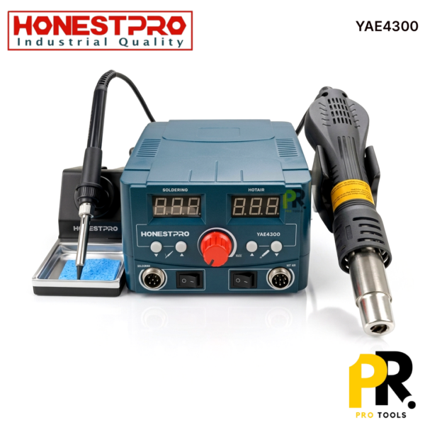 STATION DE SOUDAGE ET AIRCHOUD 2EN1 750W HONESTPRO | YAE4300 محطة لحام وهواء ساخن