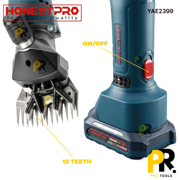 TONDEUSE MOUTON A BATTERIE 21V 2.0AH BRUSHLESS HONESTPRO | YAE2399 آلة جز صوف الأغنام