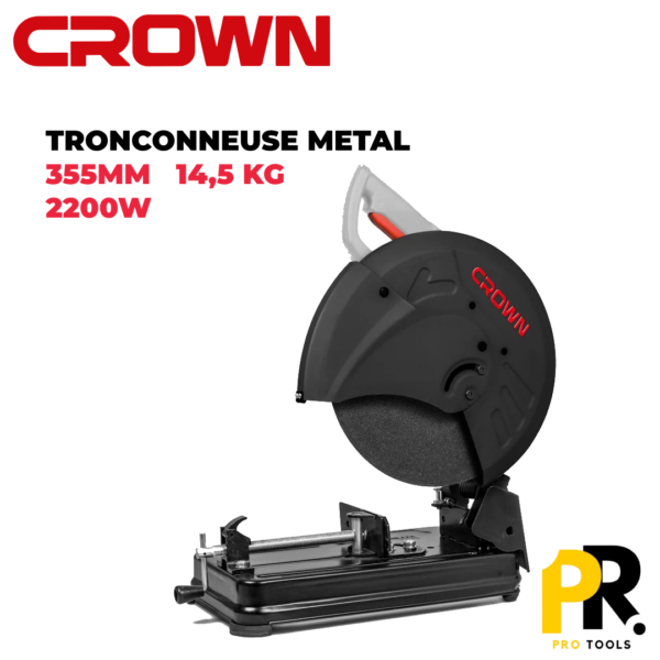 SCIE A TABLE TRONCONNEUSE METAL 355MM 2200W CROWN | CT15205 الة تقطيع الحديد