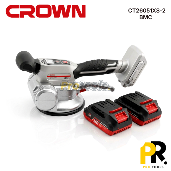 VENTOUSEVIBRANTEABATTERIE20V2.0AH130MMBRUSHLESSCROWN_CT26051XS-2BMC2PROTOOLS.png VENTOUSE VIBRANTE A BATTERIE 20V 2.0AH 130MM BRUSHLESS CROWN | CT26051XS-2 BMC الة وضع السيراميك بالاهتزاز