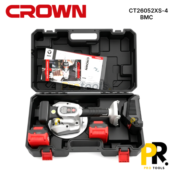 VENTOUSE VIBRANTE A BATTERIE 20V 4.0AH 190MM 100KG BRUSHLESS CROWN | CT26052XS-4 BMC الة وضع السيراميك بالاهتزاز