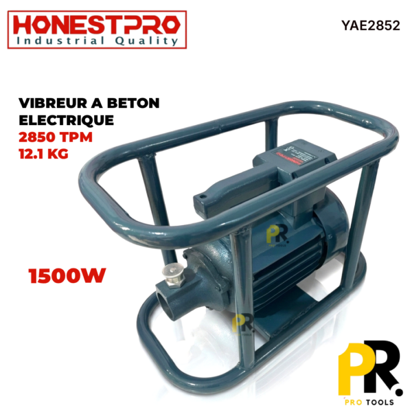 VIBREUR A BETON ELECTRIQUE PORTABLE 1500W HONESTPRO | YAE2852 جهاز هزاز الخرسانة