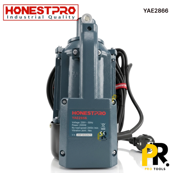 VIBREUR A BETON ELECTRIQUE PORTABLE 2000W HONESTPRO | YAE2866 جهاز هزاز الخرسانة