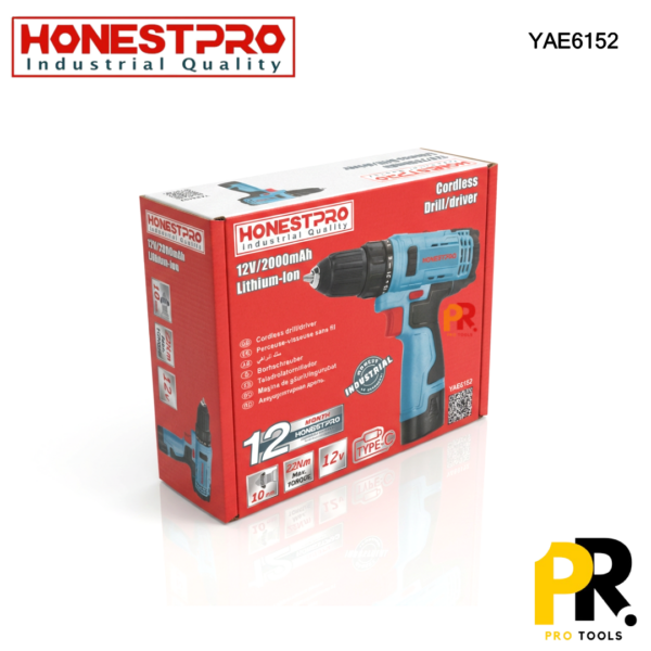 VISSEUSE A BATTERIE 12V 22N.M 10MM HONESTPRO | YAE6152 الة فك البراغي