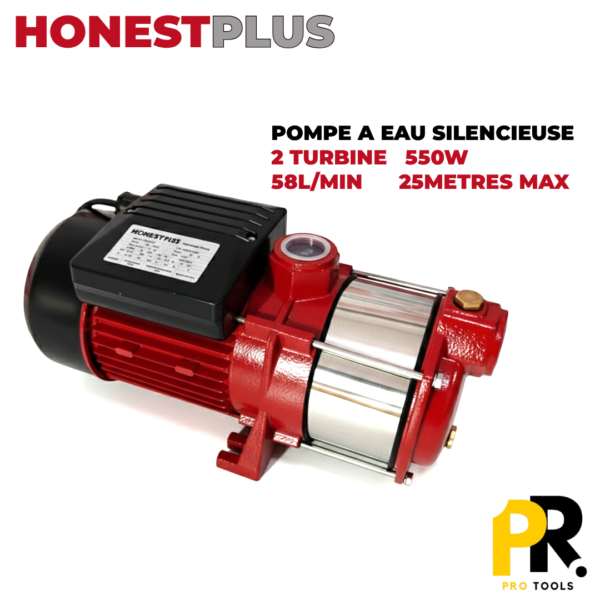YAE2070_1.png POMPE A EAU SILENCIEUSE 2 TURBINE 550W HONESTPLUS | YAE2070 مضخة
