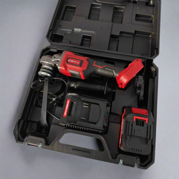 YAE6129-2.png TRONCONNEUSE MEULEUSE BATTERIE 115MM 21V BRUSHLESS HONESTPLUS | YAE6129 آلة التقطيع