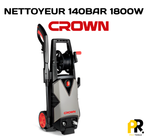 NETTOYEUR HAUTE PRESSION 140BAR 1800W CROWN CT42022 جهاز التنظيف بالضغط العالي