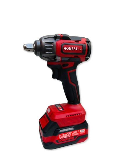 BOULONNEUSE CLE A CHOC + VISSEUSE + PERCEUSE BATTERIE 21V BRUSHLESS 350N.M HONESTPLUS | YAE6137 آلة فك البراغي ببطارية