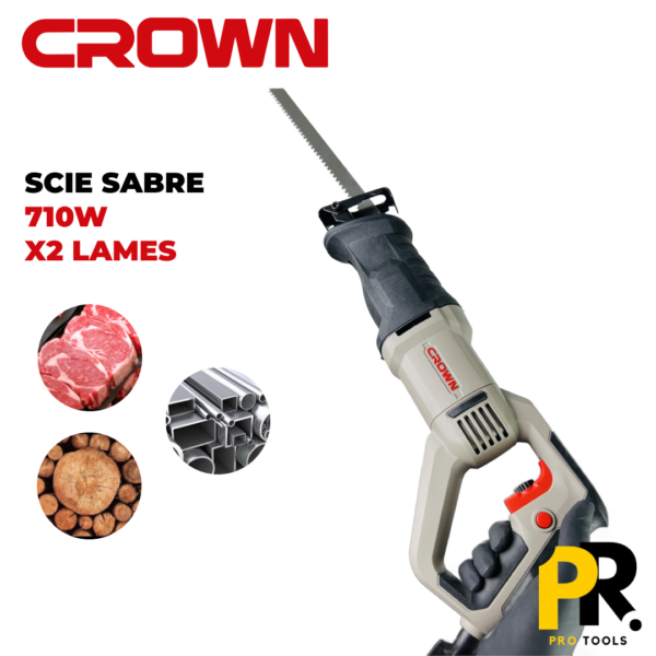 SCIE SABRE ELECTRIQUE 710W CROWN | CT15258  منشار اللحم الكهربائي