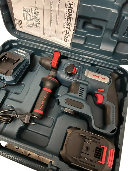 MARTEAU PERFORATEUR A BATTERIE 21V BRUSHLESS HONESTPRO | YAE6116 مطرقة ثقب وحفر لاسلكية