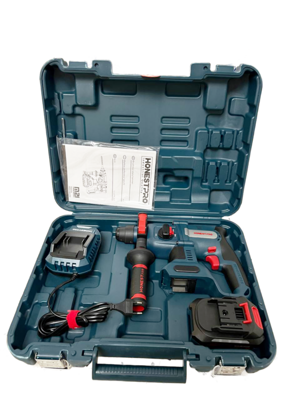 MARTEAU PERFORATEUR A BATTERIE 21V BRUSHLESS HONESTPRO | YAE6116 مطرقة ثقب وحفر لاسلكية